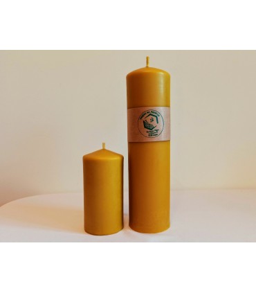 Walce gładkie 12,5 cm i 25 cm zestaw 2 szt - świeca z wosku pszczelego