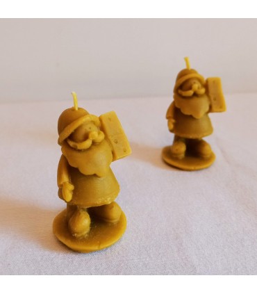 Święty Mikołaj mały 5,5 cm - Świeczka z wosku pszczelego