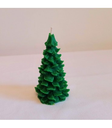 Choinki 8 cm 3 sztuki - Świeczka z wosku pszczelego i stearyny