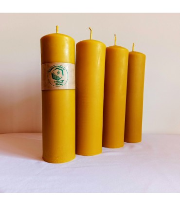 Świece ołtarzowe walec gładki 25 \ 6,9 cm 4 sztuki - świeca z wosku pszczelego