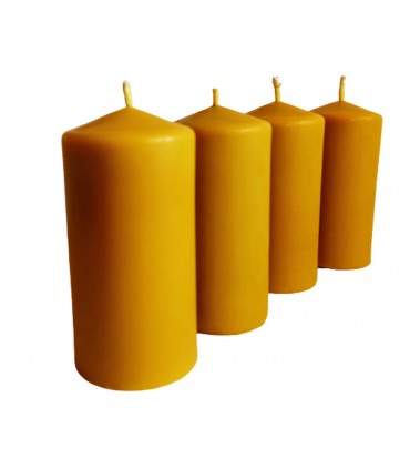 Świece ołtarzowe walec gładki 12,5 \ 6,3 cm 4 sztuki - świeca z wosku pszczelego