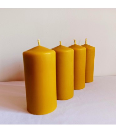 Świece ołtarzowe walec gładki 12,5 \ 6,3 cm 4 sztuki - świeca z wosku pszczelego
