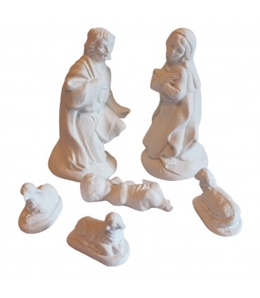 Święta Rodzina do szopki - figurka z gipsu