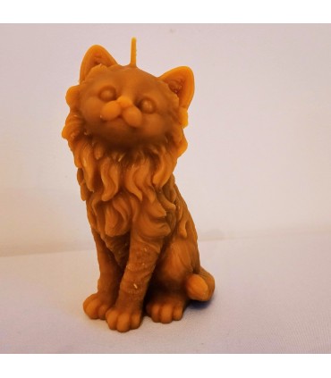 Kot 13cm - Świeczka z wosku pszczelego