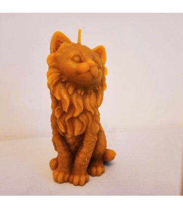 Kot 13cm - Świeczka z wosku pszczelego