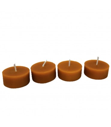 Tealight wkłady 4 sztuki - Świeczka z wosku pszczelego