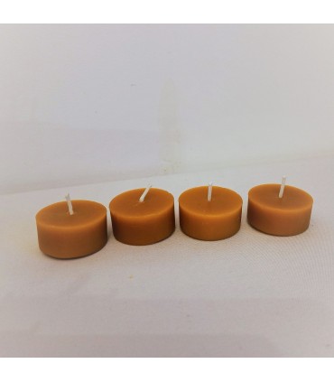Tealight wkłady 4 sztuki - Świeczka z wosku pszczelego