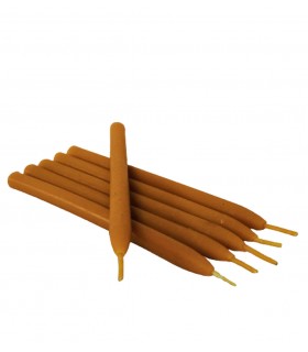 Walec mały, gładki 6 szt, 12 cm - Świeca z wosku pszczelego