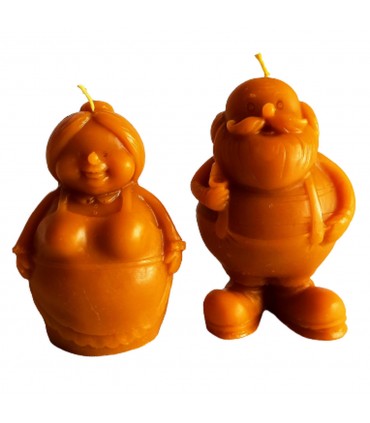 Babcia i dziadek 9 cm - Świeczki z wosku pszczelego