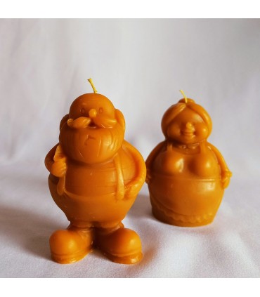 Babcia i dziadek 9 cm - Świeczki z wosku pszczelego