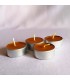 Tealight w aluminiowych osłonkach 4 sztuki - Świeczka z wosku pszczelego