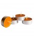Tealight w aluminiowych osłonkach 4 sztuki - Świeczka z wosku pszczelego