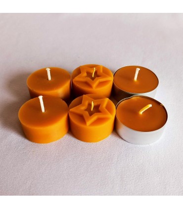 Tealight wkłady 6 sztuk - Świeczka z wosku pszczelego