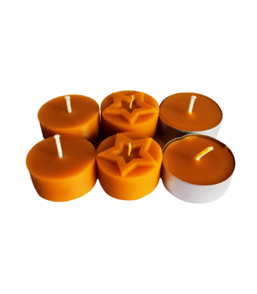 Tealight wkłady 6 sztuk - Świeczka z wosku pszczelego