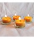Tealight w szklanych świecznikach 4 sztuki - Świeczka z wosku pszczelego