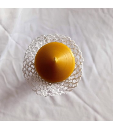 Gromnica z ozdobnym okapnikiem 36 cm - Świeca z wosku pszczelego