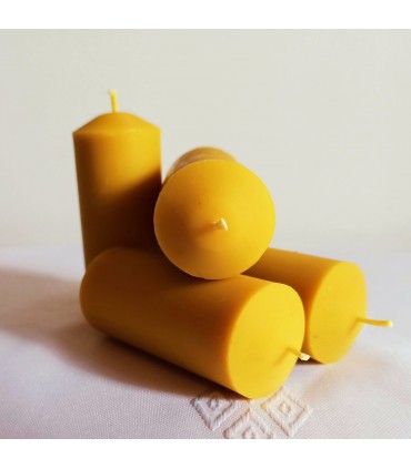 Świece adwentowe 7,7 cm 4 sztuki - świeca z wosku pszczelego