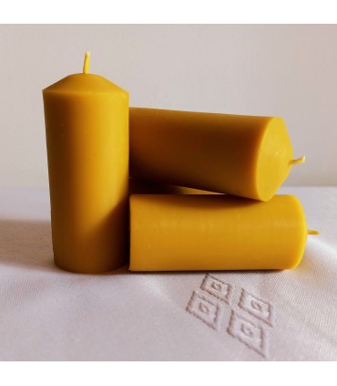 Świeca w kształcie walca 7,7 cm - świeca z wosku pszczelego