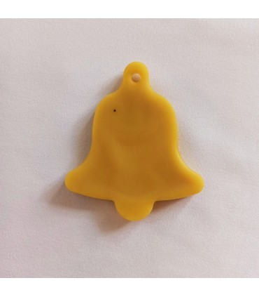 Dzwoneczek z reniferem 2 - Zawieszka na choinkę z wosku pszczelego