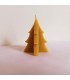 Choinka geometryczna 8 cm - Świeczka z wosku pszczelego