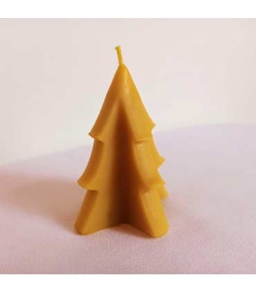 Choinka geometryczna 8 cm - Świeczka z wosku pszczelego