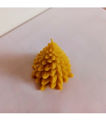 Choinka 9 cm - Świeczka z wosku pszczelego