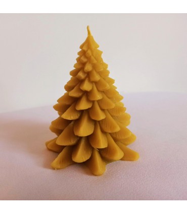 Choinka 9 cm - Świeczka z wosku pszczelego