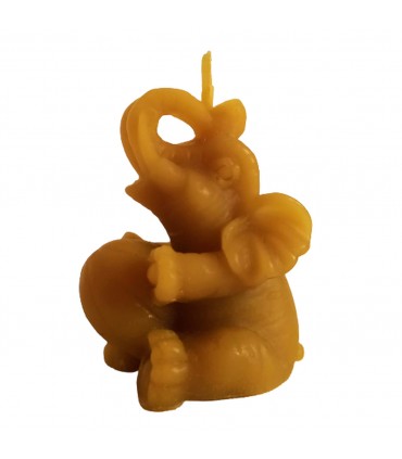 Słonik z piłką 4,5 cm - Świeczka z wosku pszczelego