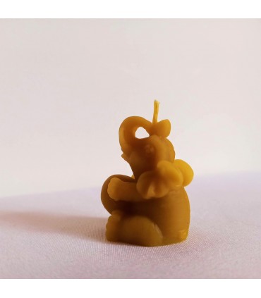 Słonik z piłką 4,5 cm - Świeczka z wosku pszczelego
