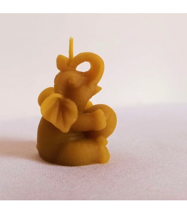 Słonik z piłką 4,5 cm - Świeczka z wosku pszczelego