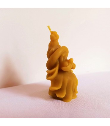 Święty Mikołaj mały 7,5 cm - Świeczka z wosku pszczelego