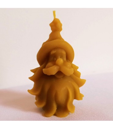 Święty Mikołaj mały 7,5 cm - Świeczka z wosku pszczelego