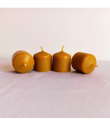 Walec gładki 3,7 cm - Świeca z wosku pszczelego