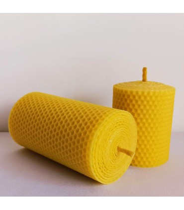 Świeca z węzy pszczelej 8 cm / 6,6 cm - Świeczka z wosku pszczelego