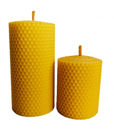 Świece z węzy pszczelej zestaw 2 sztuki- Świeczka z wosku pszczelego