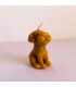 Pies labrador 7 cm - Świeczka z wosku pszczelego