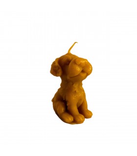 Pies labrador 7 cm - Świeczka z wosku pszczelego