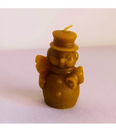 Bałwanek 6,5 cm - Świeczka z wosku pszczelego