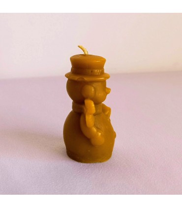 Bałwanek 6,5 cm - Świeczka z wosku pszczelego