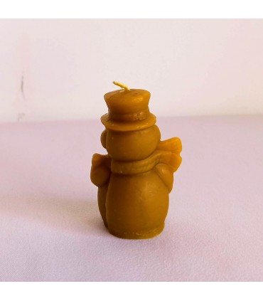 Bałwanek 6,5 cm - Świeczka z wosku pszczelego