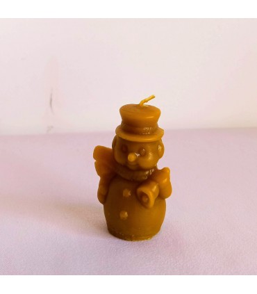 Bałwanek 6,5 cm - Świeczka z wosku pszczelego
