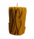 Walec z trawką 9 cm - Świeca z wosku pszczelego