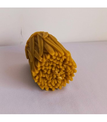 Walec z trawką 9 cm - Świeca z wosku pszczelego