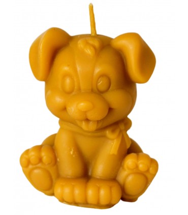 Piesek 9,5 cm - Świeczka z wosku pszczelego