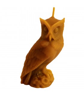 Sowa 10,5 cm - Świeczka z wosku pszczelego