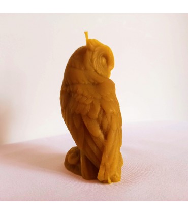 Sowa 10,5 cm - Świeczka z wosku pszczelego