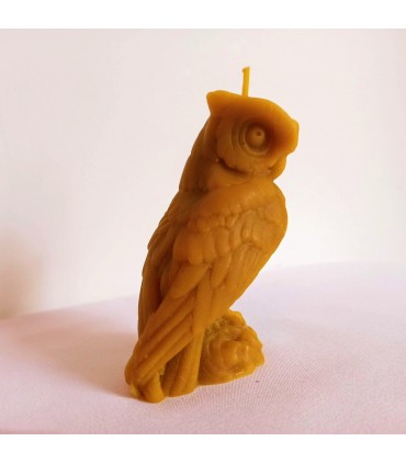 Sowa 10,5 cm - Świeczka z wosku pszczelego