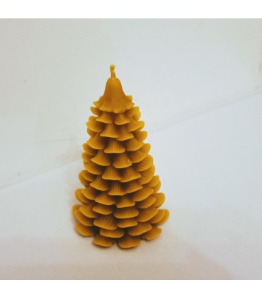 Choinka 13 cm - Świeczka z wosku pszczelego