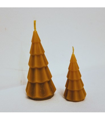 Choinki 8 cm i 5 cm 2 sztuki- Świeczka z wosku pszczelego