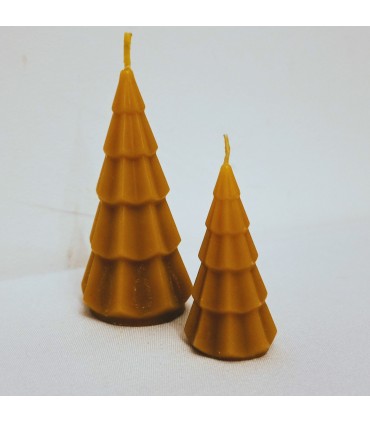 Choinki 8 cm i 5 cm 2 sztuki- Świeczka z wosku pszczelego